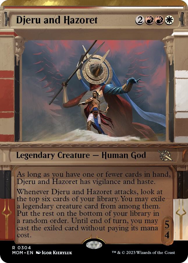 Djeru and Hazoret 304 (March of the Machine)  - Showcase Foil | Good Games Adelaide SA