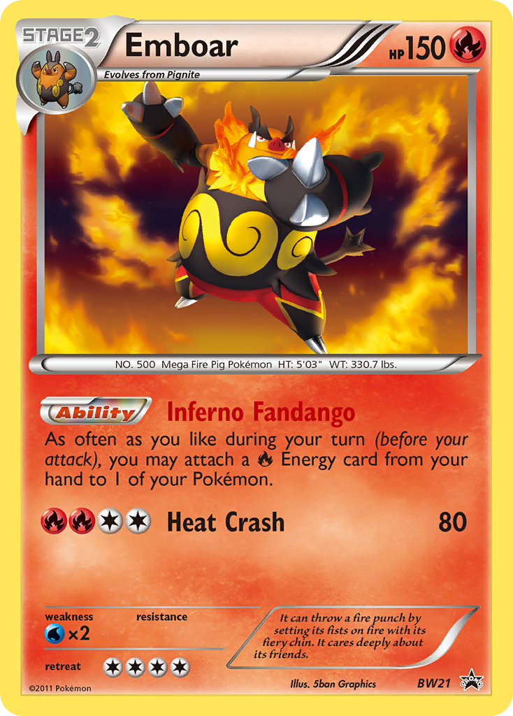 Emboar (BW21) [Black & White: Black Star Promos] | Good Games Adelaide SA