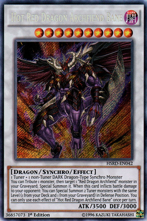 Hot Red Dragon Archfiend Bane [HSRD-EN042] Secret Rare | Good Games Adelaide SA