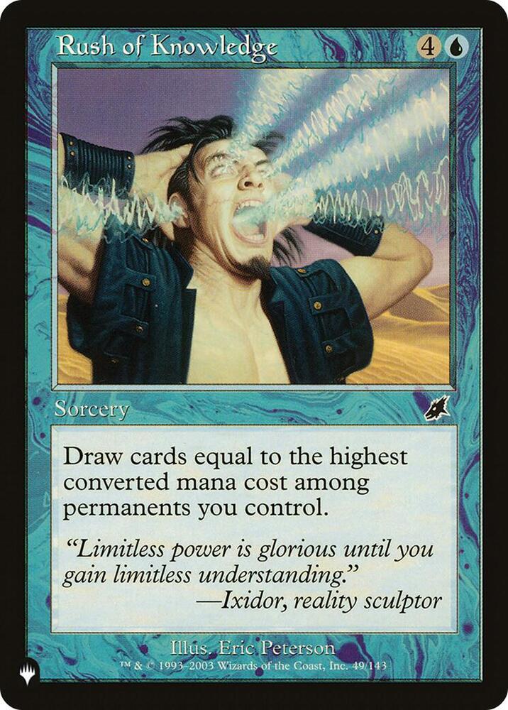 Rush of Knowledge 49/143 (The List Reprints)  | Good Games Adelaide SA