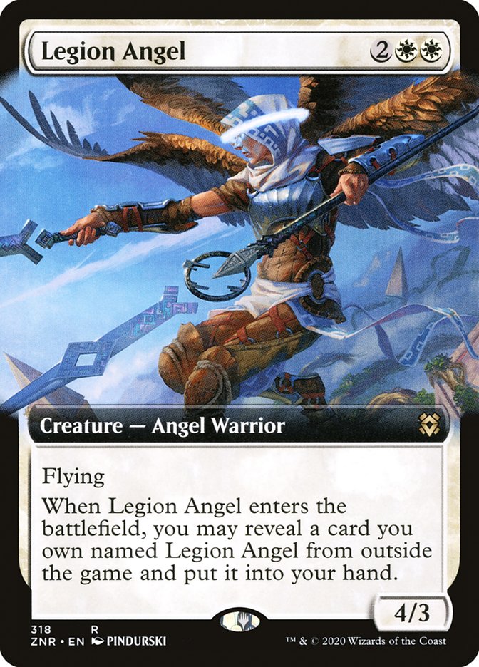 Legion Angel (Extended Art) [Zendikar Rising] | Good Games Adelaide SA