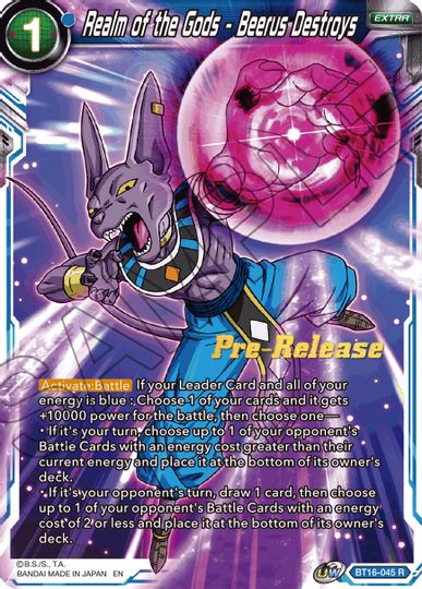 Realm of the Gods - Beerus Destroys (BT16-045) [Realm of the Gods Prerelease Promos] | Good Games Adelaide SA