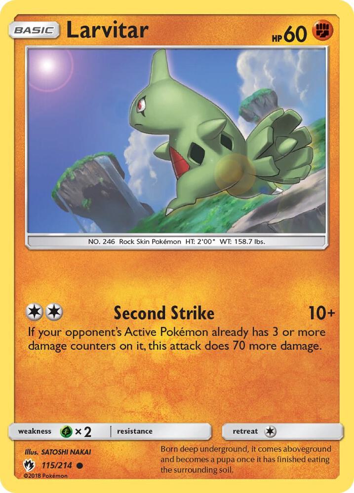 Larvitar 115/214 (SM - Lost Thunder)  | Good Games Adelaide SA