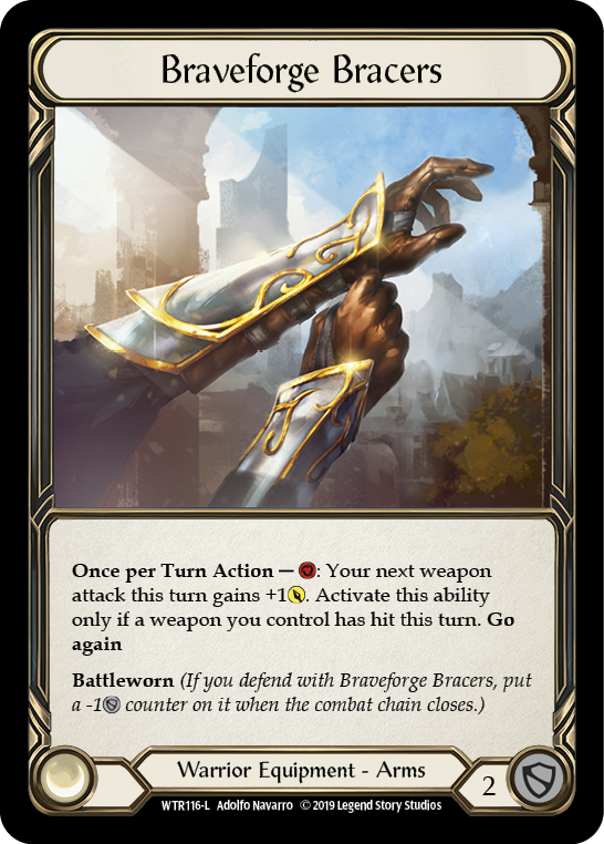 Braveforge Bracers [WTR116-L] Alpha Print Cold Foil | Good Games Adelaide SA