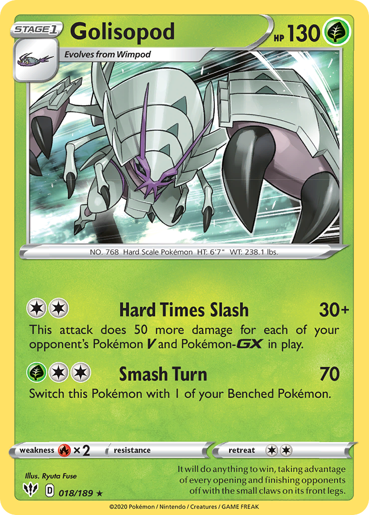 Golisopod (018/189) [Sword & Shield: Darkness Ablaze] | Good Games Adelaide SA