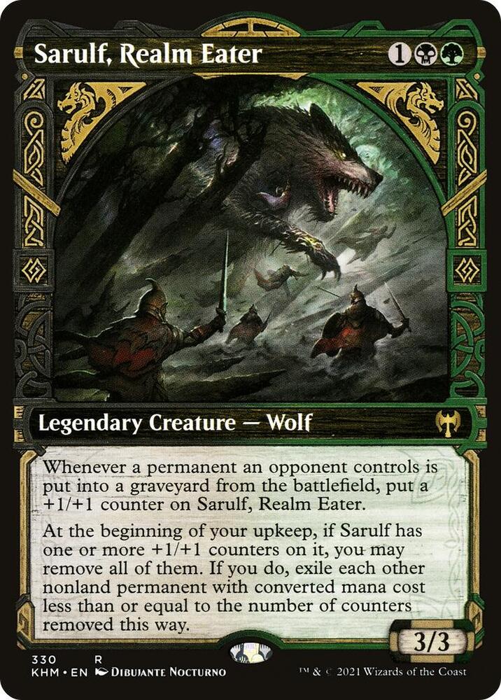 Sarulf, Realm Eater 330 (Kaldheim)  - Showcase Foil | Good Games Adelaide SA
