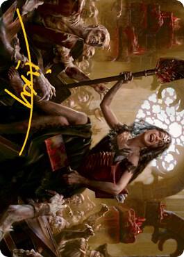 Gisa Glorious Resurrector Art Card Gold Stamped Signature 35 (Art Series: Innistrad: Midnight Hunt)  | Good Games Adelaide SA