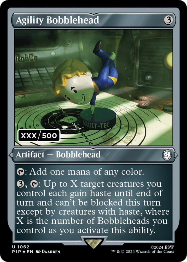 Agility Bobblehead Serial Numbered 1062 (Universes Beyond: Fallout)  - Foil | Good Games Adelaide SA