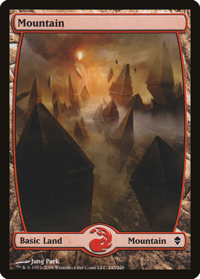 Mountain (243) - Full Art [Zendikar] | Good Games Adelaide SA