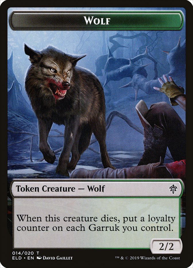 Wolf [Throne of Eldraine Tokens] | Good Games Adelaide SA