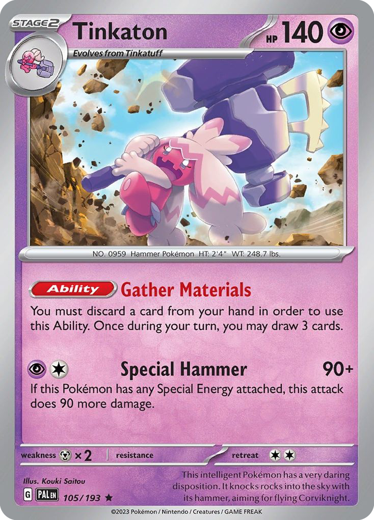 Tinkaton (105/193) (Theme Deck Exclusive) [Scarlet & Violet: Paldea Evolved] | Good Games Adelaide SA