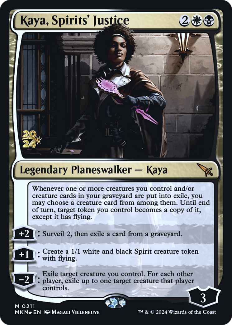 Kaya, Spirits' Justice [Murders at Karlov Manor Prerelease Promos] | Good Games Adelaide SA