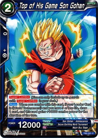 Top of His Game Son Gohan [TB2-021] | Good Games Adelaide SA