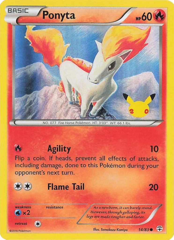 Ponyta (14/83) (20th Anniversary Stamp) [XY: Generations] | Good Games Adelaide SA