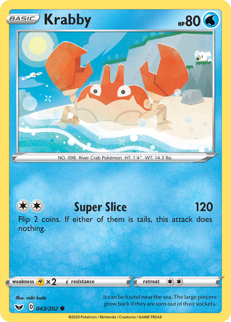 Krabby (043/202) [Sword & Shield: Base Set] | Good Games Adelaide SA