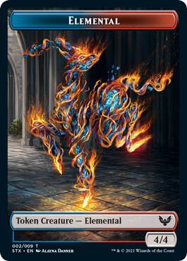 Elemental 2 Emblem Rowan Scholar of Sparks Double sided Token 9 2 // 9 (Strixhaven: School of Mages)  - Foil | Good Games Adelaide SA