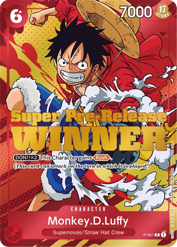 Monkey.D.Luffy (Super Pre-Release) [Winner] [One Piece Promotion Cards] | Good Games Adelaide SA