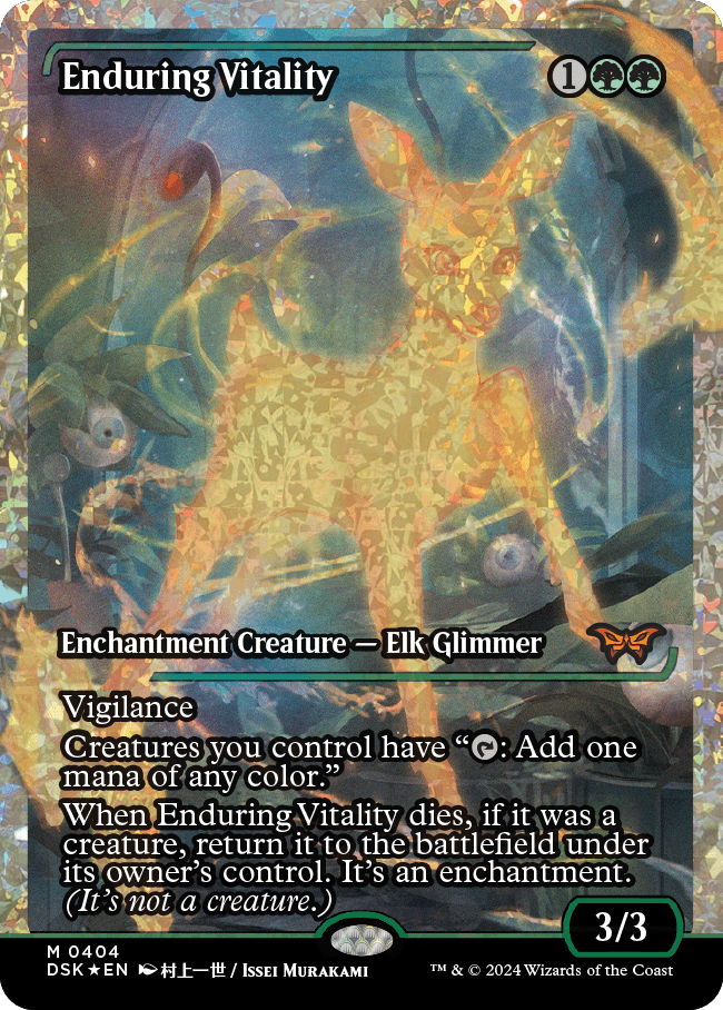 Enduring Vitality (Full Art) (Japan Showcase) (Fracture Foil) [Duskmourn: House of Horror] | Good Games Adelaide SA