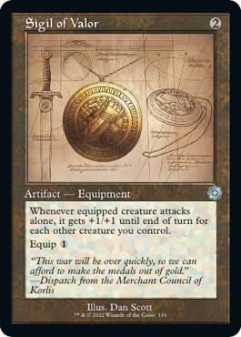 Sigil of Valor Schematic 116 (The Brothers' War: Retro Frame Artifacts)  - Foil | Good Games Adelaide SA