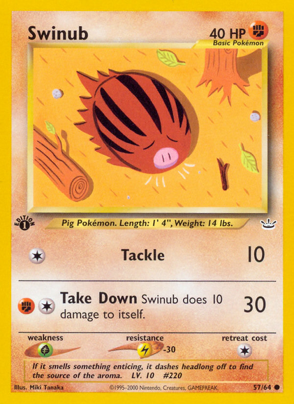 Swinub (57/64) [Neo Revelation 1st Edition] | Good Games Adelaide SA