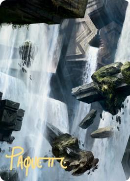 Island Art Card 10 81 Gold Stamped Signature 10 (Art Series: Zendikar Rising)  | Good Games Adelaide SA