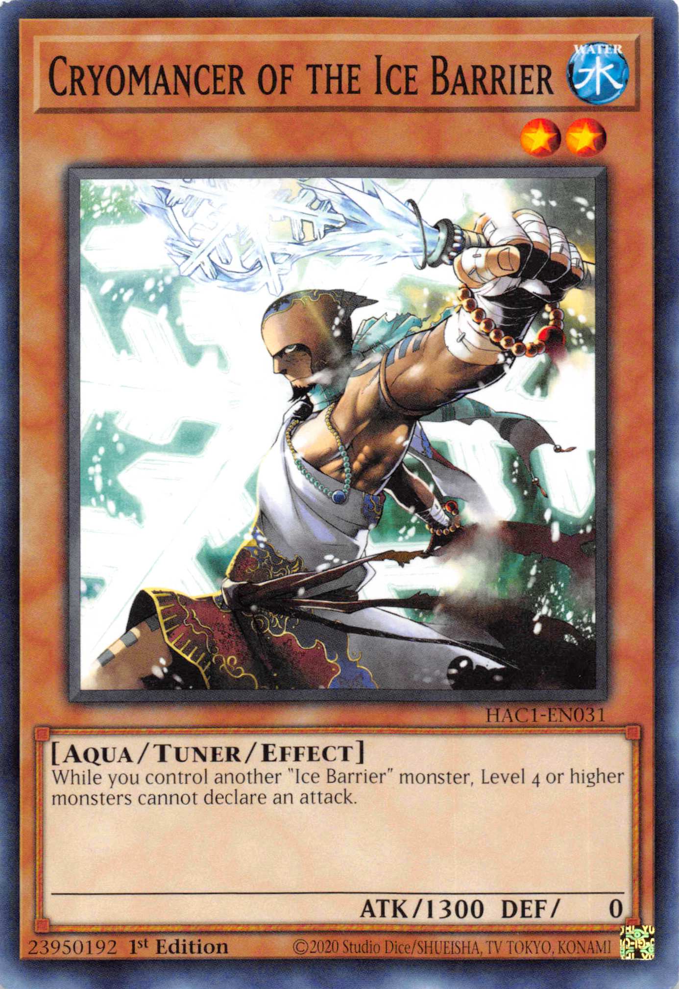 Cryomancer of the Ice Barrier [HAC1-EN031] Common | Good Games Adelaide SA
