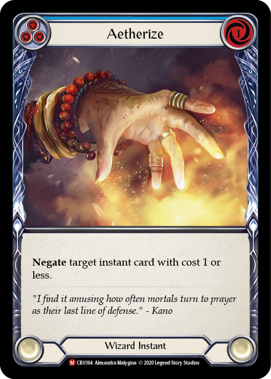 Aetherize [CRU164] 1st Edition Rainbow Foil | Good Games Adelaide SA