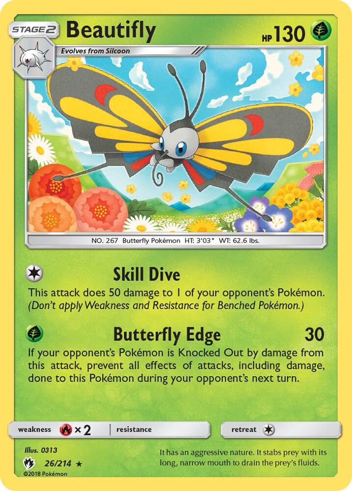 Beautifly 26/214 (SM - Lost Thunder)  | Good Games Adelaide SA