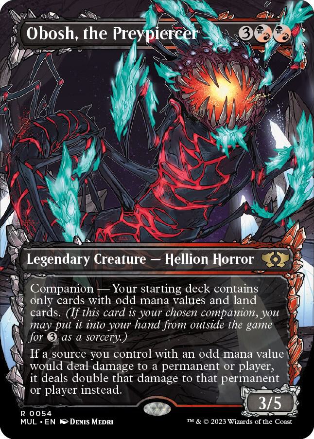 Obosh, the Preypiercer 54 (March of the Machine: Multiverse Legends)  - Borderless Foil | Good Games Adelaide SA