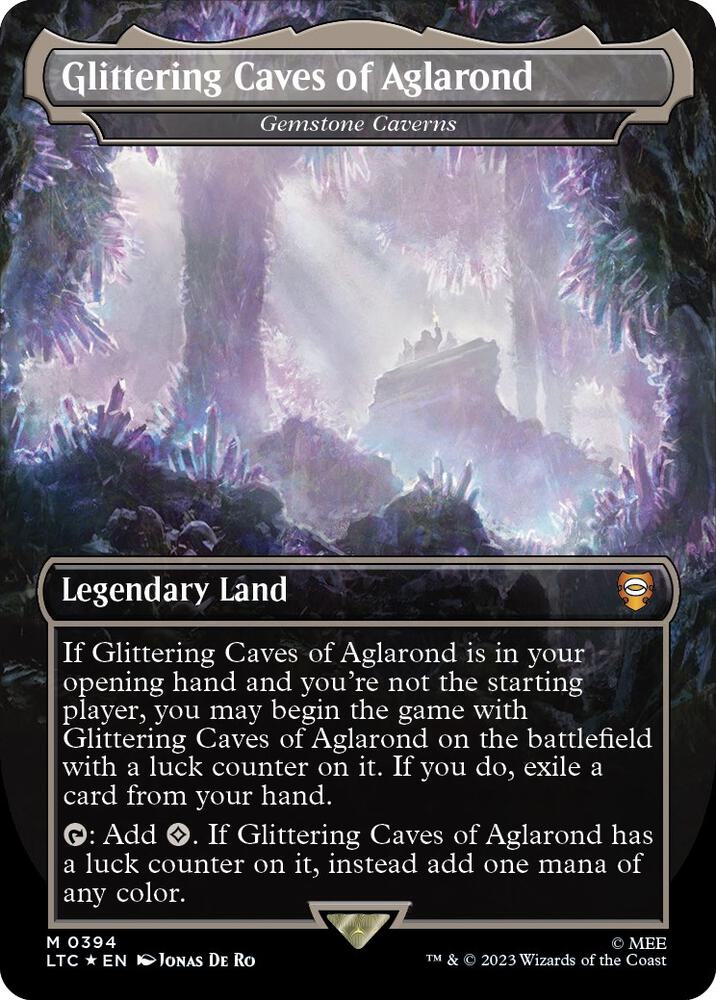 Glittering Caves of Aglarond Gemstone Caverns 394 (Commander: The Lord of the Rings: Tales of Middle-earth)  - Borderless Surge Foil | Good Games Adelaide SA