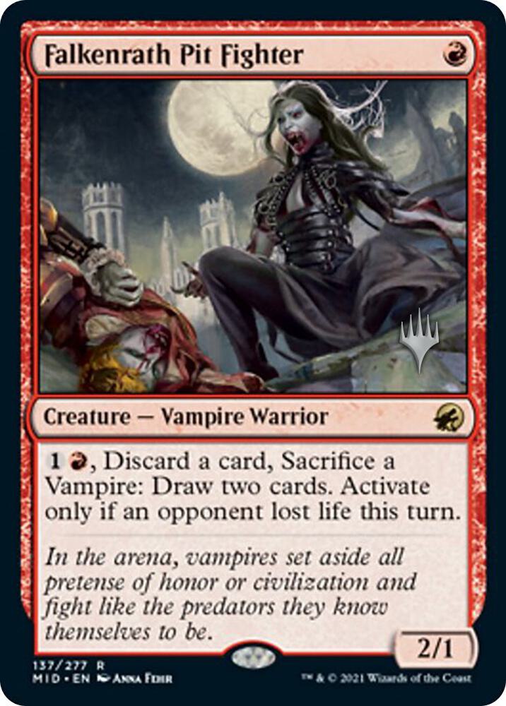 Falkenrath Pit Fighter 137 (Promo Pack: Innistrad: Midnight Hunt)  - Foil | Good Games Adelaide SA