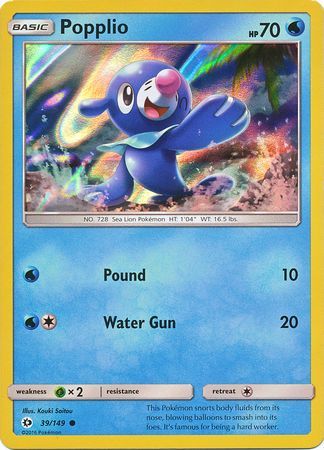 Popplio (39/149) (Water Web Holo) [Sun & Moon: Base Set] | Good Games Adelaide SA