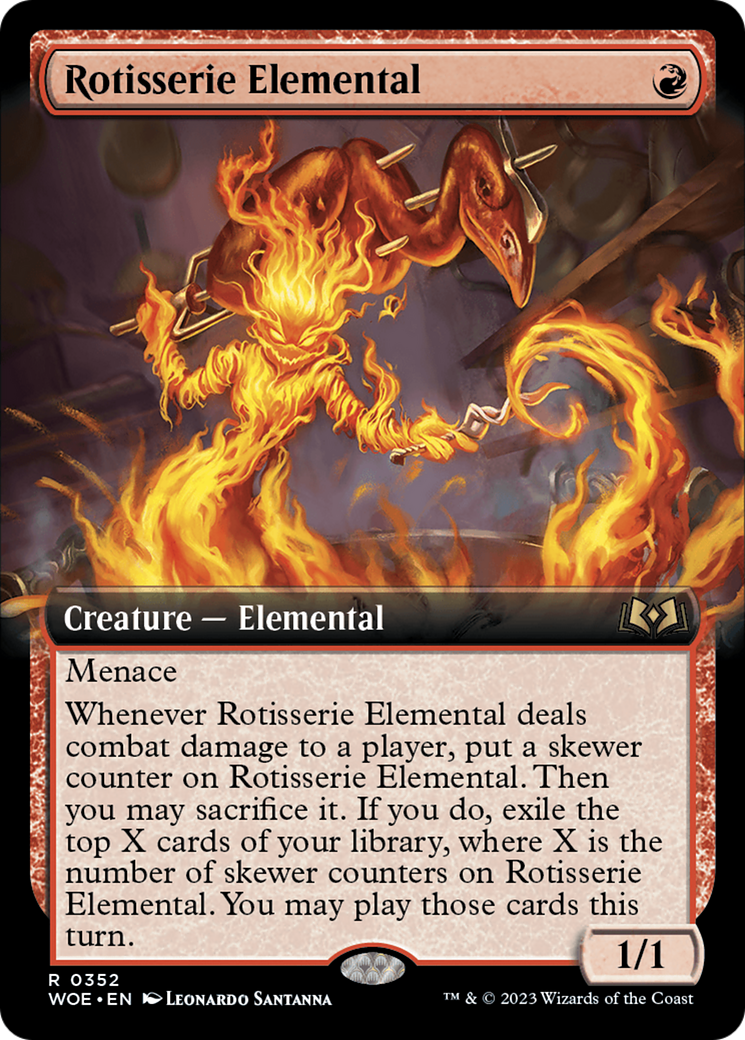 Rotisserie Elemental (Extended Art) [Wilds of Eldraine] | Good Games Adelaide SA