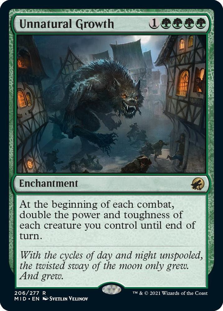 Unnatural Growth 206 (Innistrad: Midnight Hunt)  - Foil | Good Games Adelaide SA