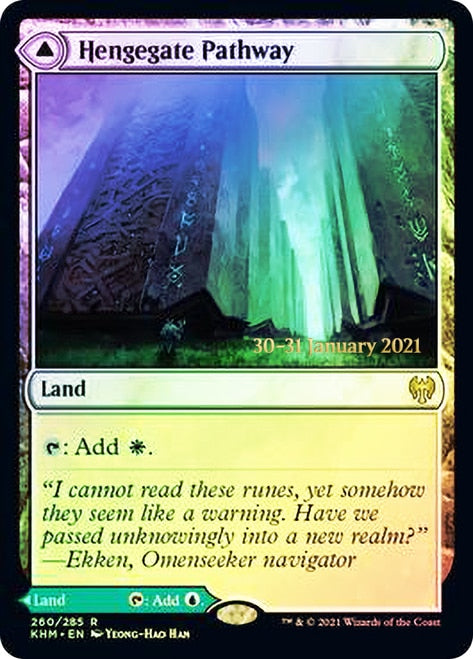 Hengegate Pathway // Mistgate Pathway  [Kaldheim Prerelease Promos] | Good Games Adelaide SA