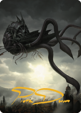 Nautiloid Ship Art Card (Gold-Stamped Signature) [Commander Legends: Battle for Baldur's Gate Art Series] | Good Games Adelaide SA