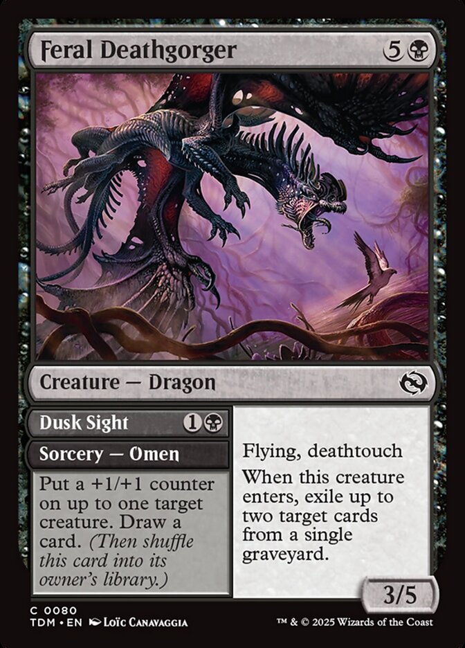 Feral Deathgorger // Dusk Sight 80 (Tarkir: Dragonstorm)  - Foil | Good Games Adelaide SA