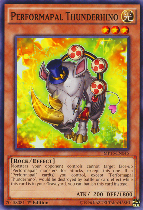 Performapal Thunderhino [MP16-EN045] Common | Good Games Adelaide SA