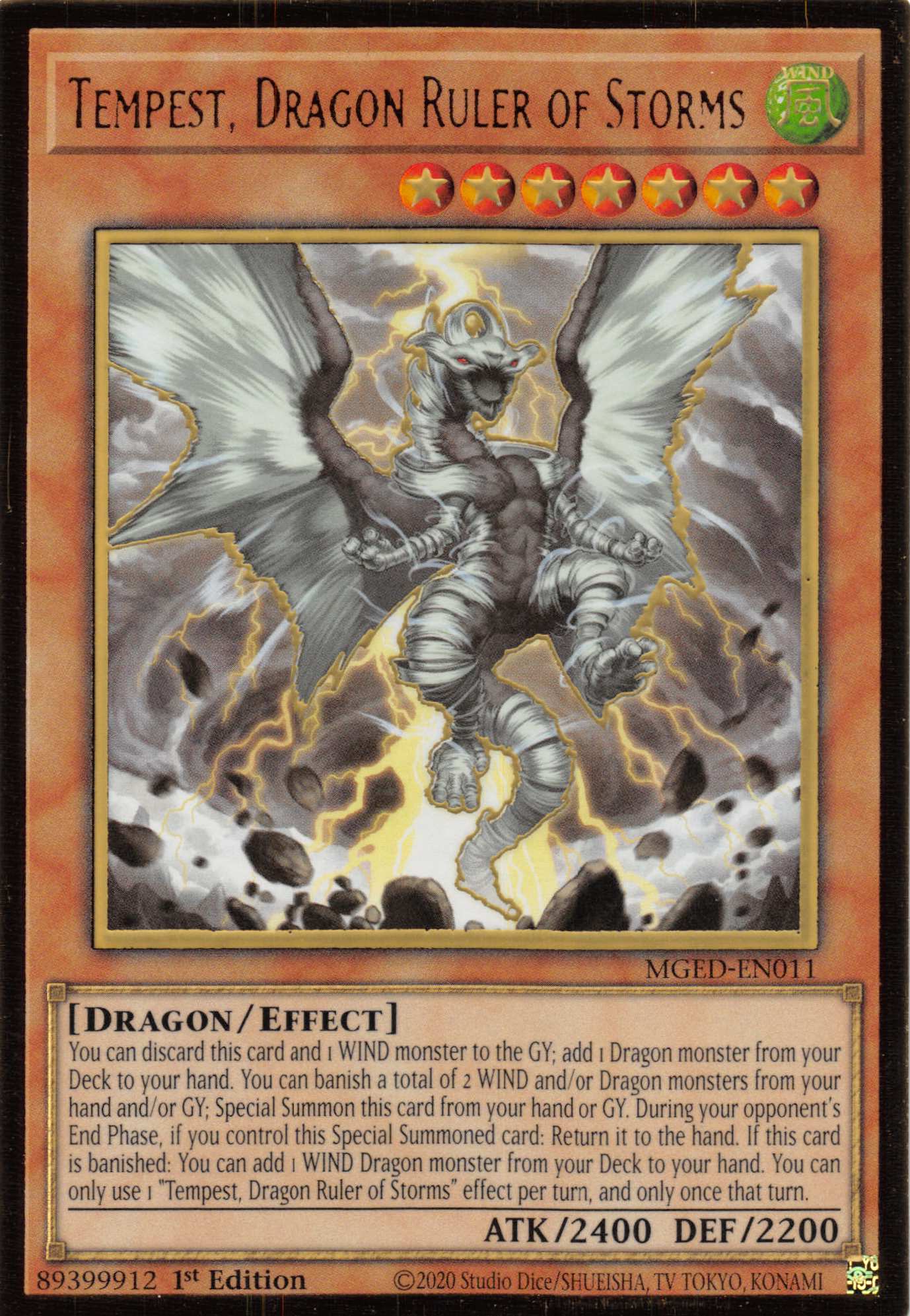 Tempest, Dragon Ruler of Storms [MGED-EN011] Gold Rare | Good Games Adelaide SA