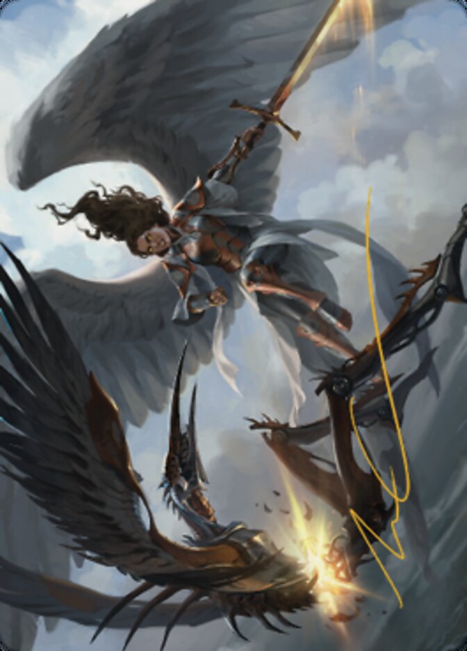 Destroy Evil Art Card (Gold-Stamped Signature) [Dominaria United Art Series] | Good Games Adelaide SA