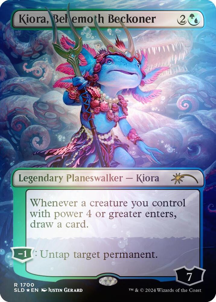 Kiora Behemoth Beckoner Rainbow Foil 1700 (Secret Lair Drop Series)  - Foil | Good Games Adelaide SA