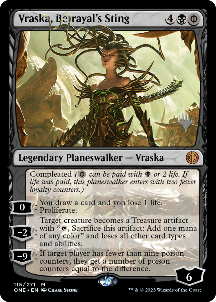 Vraska, Betrayal's Sting (Promo Pack) [Phyrexia: All Will Be One Promos] | Good Games Adelaide SA