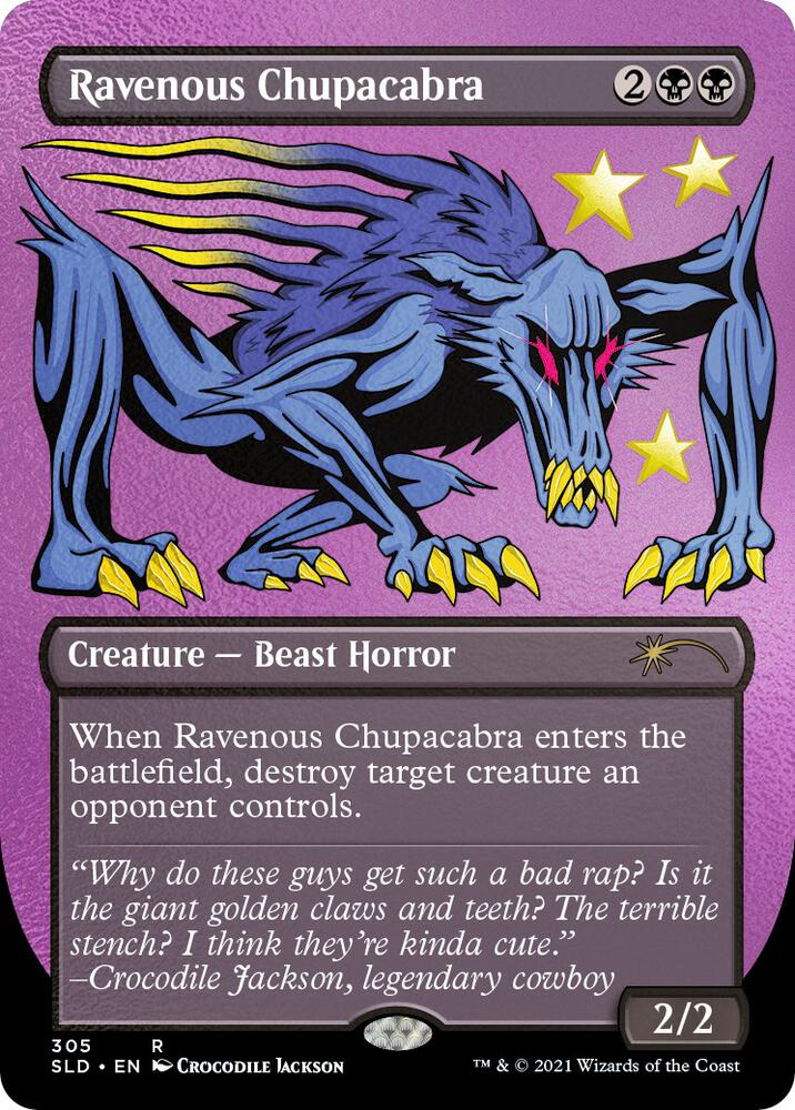 Ravenous Chupacabra 305 Foil Etched 305 (Secret Lair Drop Series)  - Foil | Good Games Adelaide SA