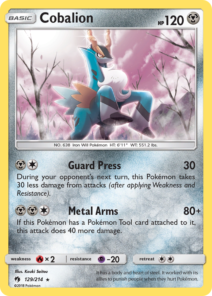 Cobalion (129/214) [Sun & Moon: Lost Thunder] | Good Games Adelaide SA