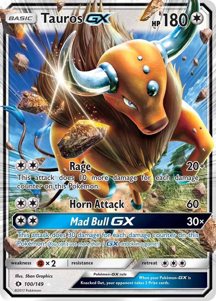 Tauros GX (100/149) [Sun & Moon: Base Set] | Good Games Adelaide SA