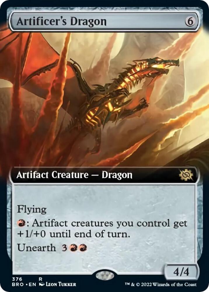 Artificers Dragon Extended Art 376 (The Brothers' War)  | Good Games Adelaide SA