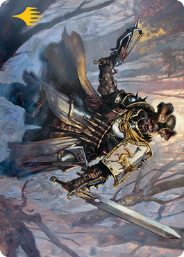 Brutal Cathar Art Card (Gold-Stamped Signature) [Innistrad: Midnight Hunt Art Series] | Good Games Adelaide SA