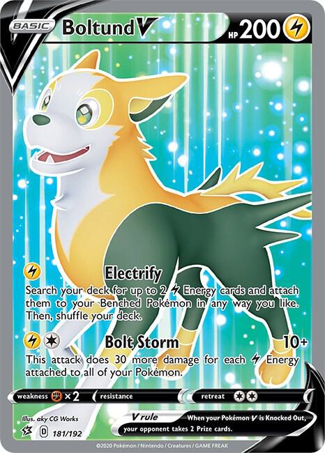 Boltund V Full Art 181/192 (SWSH02: Rebel Clash)  - Holofoil | Good Games Adelaide SA