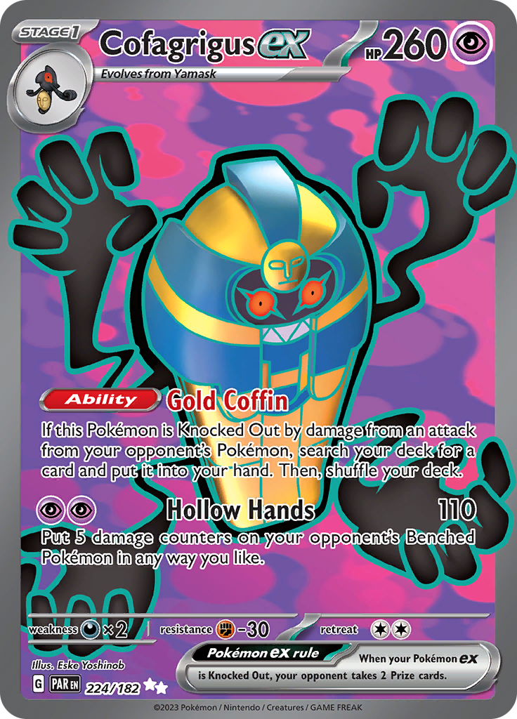 Cofagrigus ex (224/182) [Scarlet & Violet: Paradox Rift] | Good Games Adelaide SA