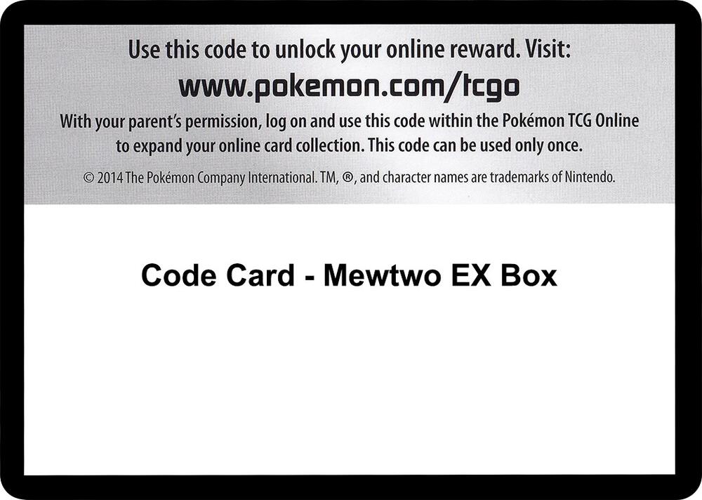 Code Card Mewtwo EX Box  (XY - Evolutions)  | Good Games Adelaide SA